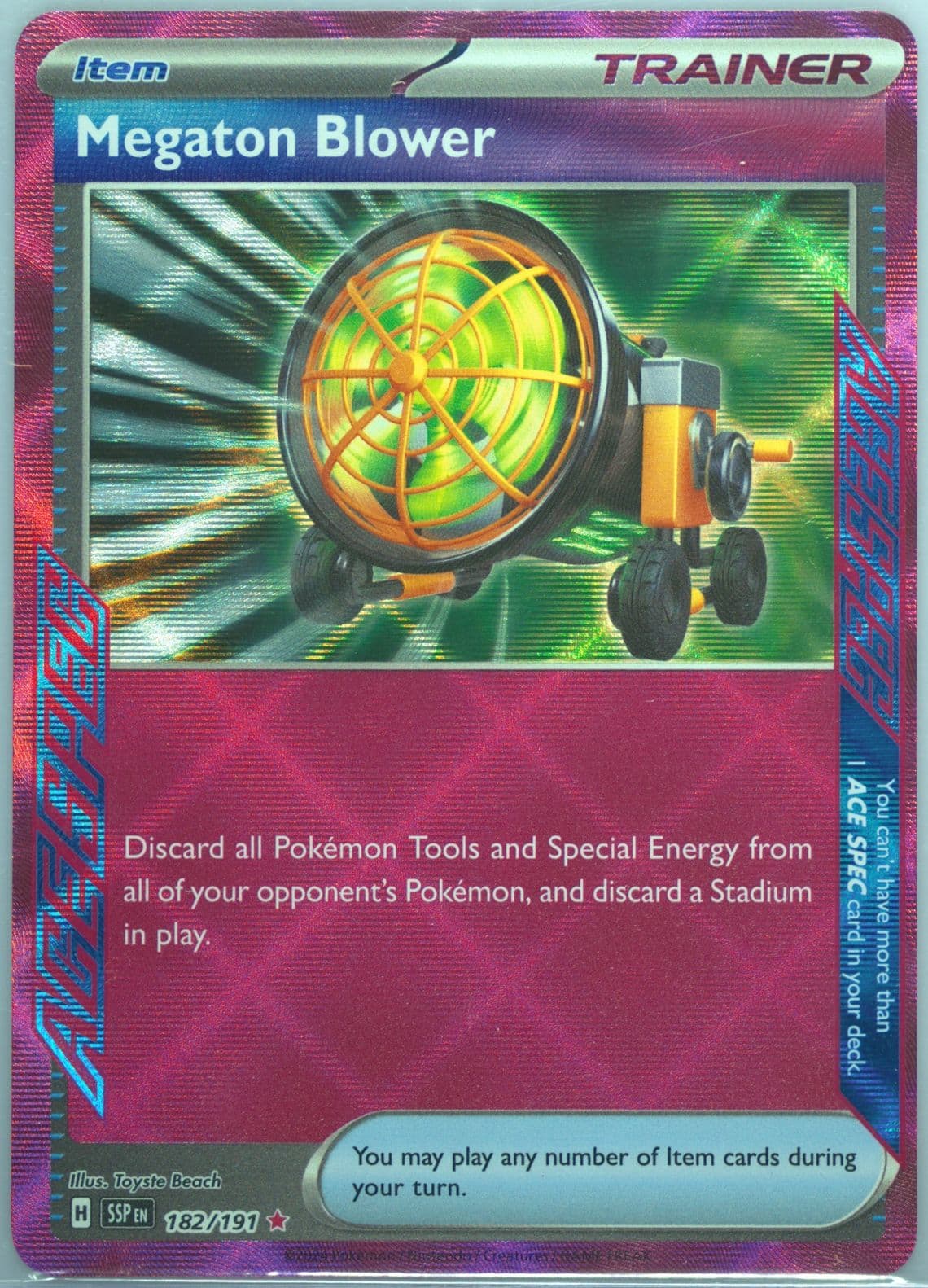 Megaton Blower (182) 2024 Pokemon Ssp EN-Surging Sparks