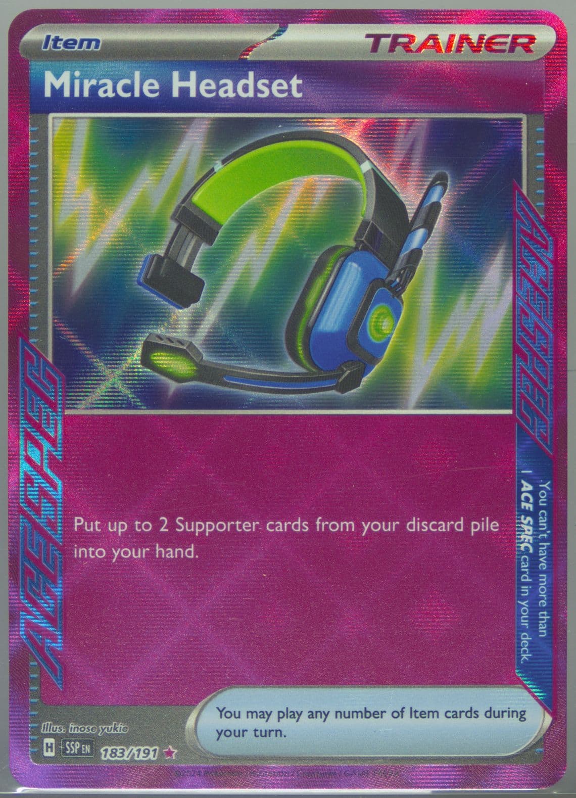Miracle Headset (183) 2024 Pokemon Ssp EN-Surging Sparks