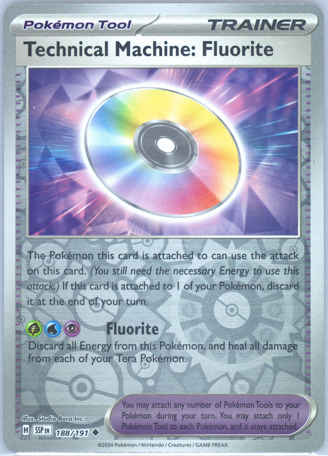Technical Machine: Fluorite (188) 2024 Pokemon Ssp EN-Surging Sparks