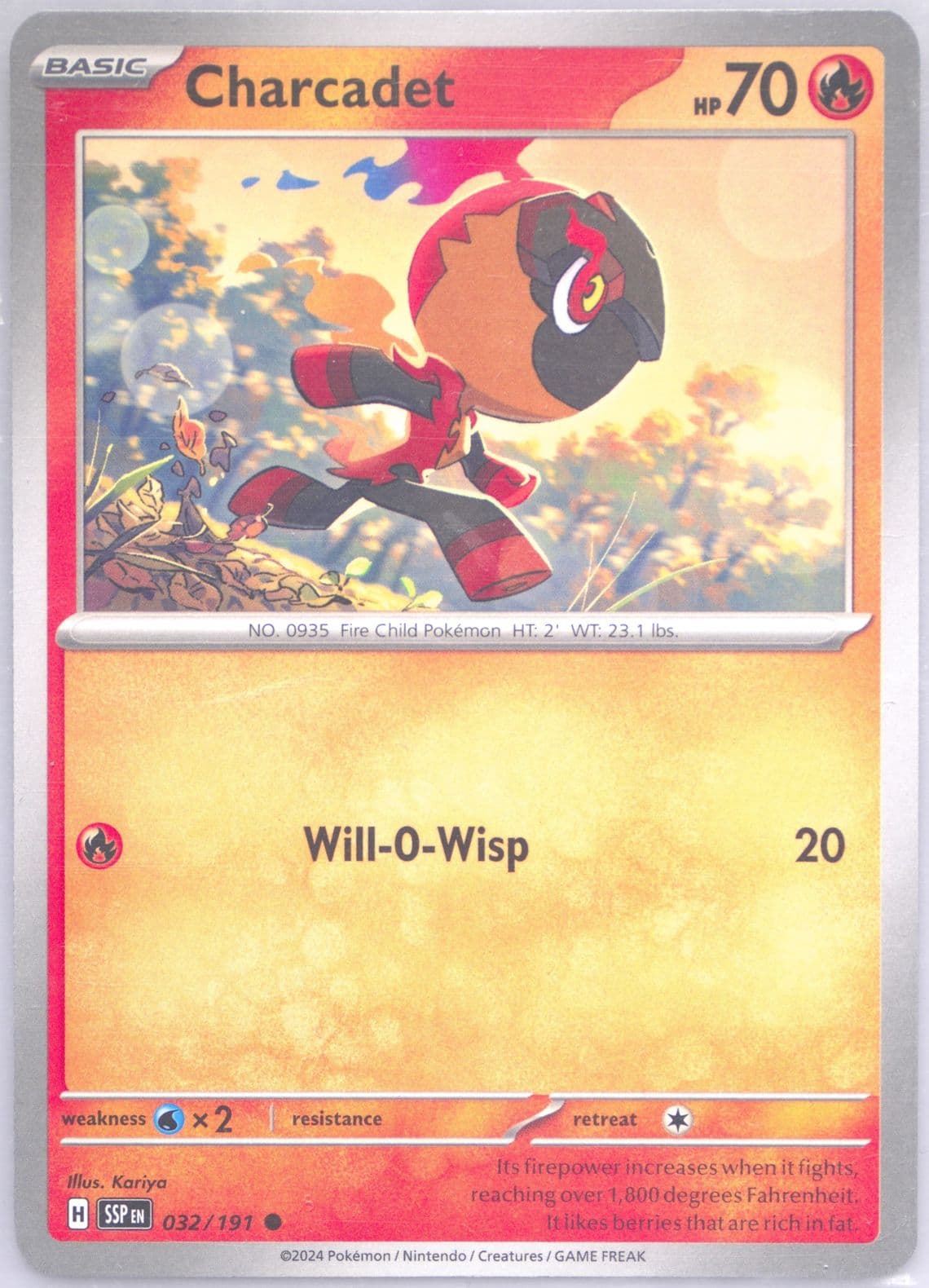 Charcadet (032) 2024 Pokemon Ssp EN-Surging Sparks