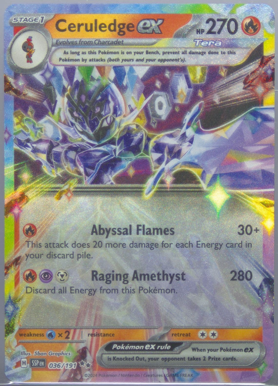 Ceruledge EX (036) 2024 Pokemon Ssp EN-Surging Sparks