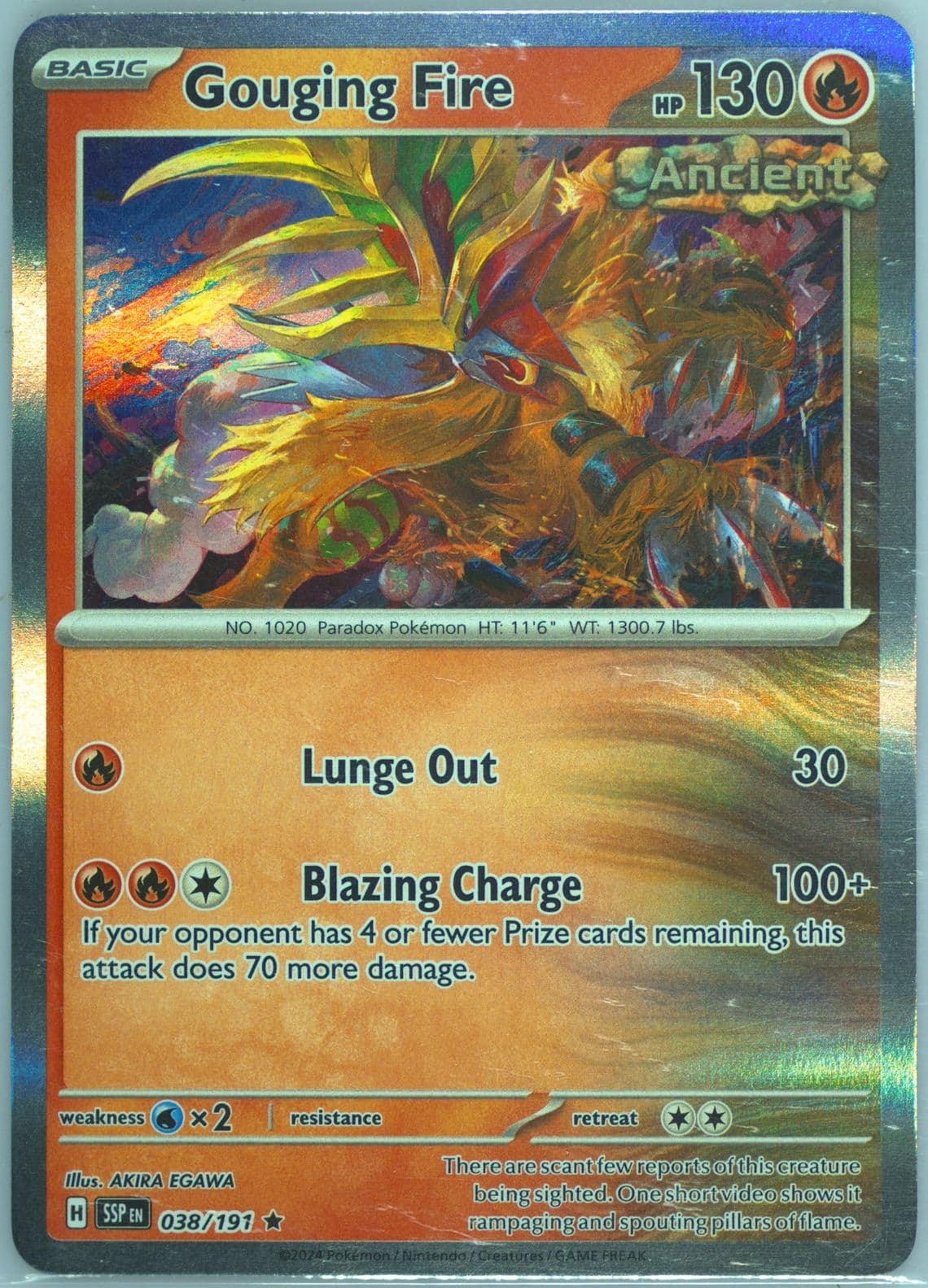 Gouging Fire (038) 2024 Pokemon Ssp EN-Surging Sparks