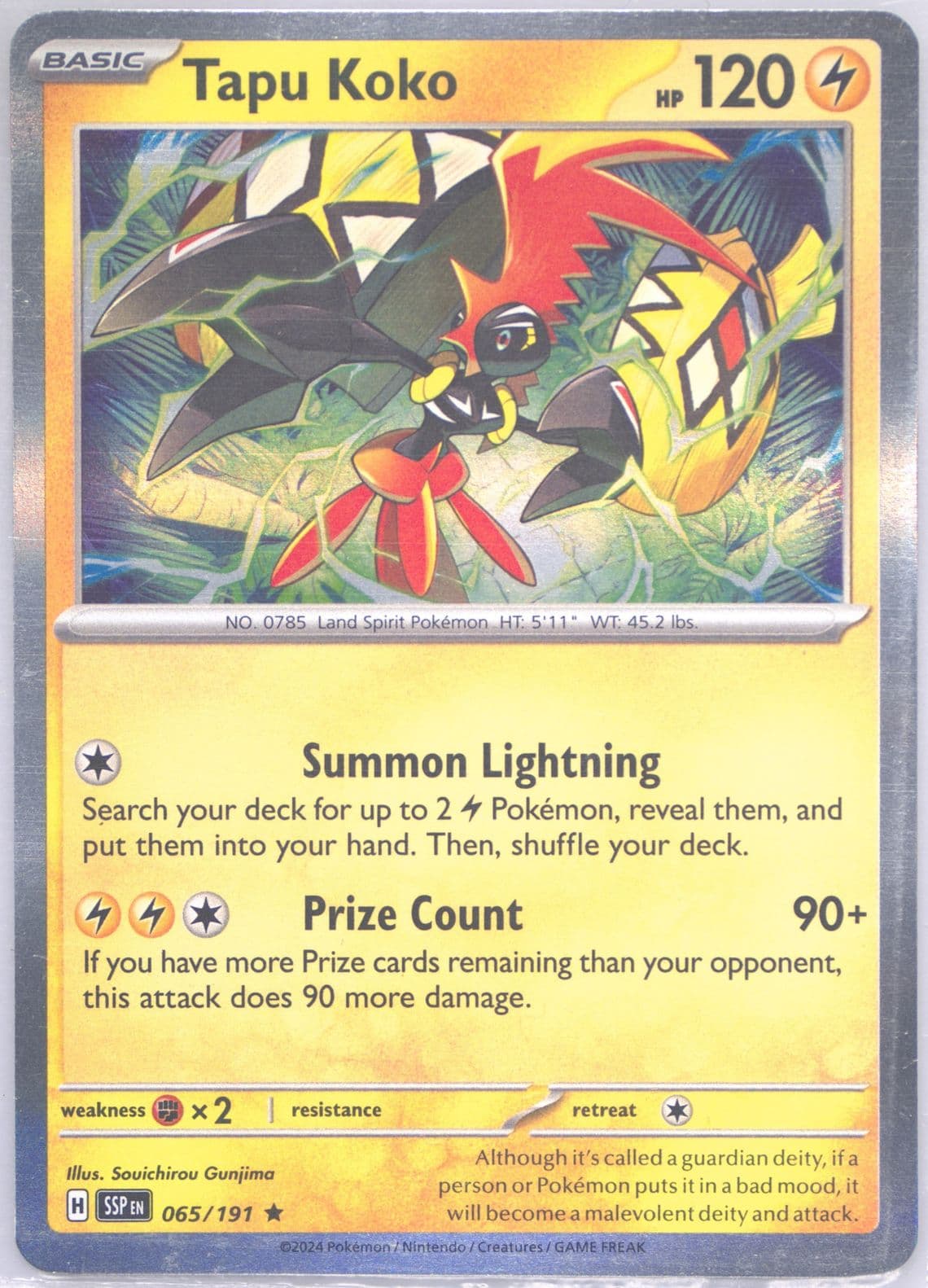 Tapu Koko (065) 2024 Pokemon Ssp EN-Surging Sparks