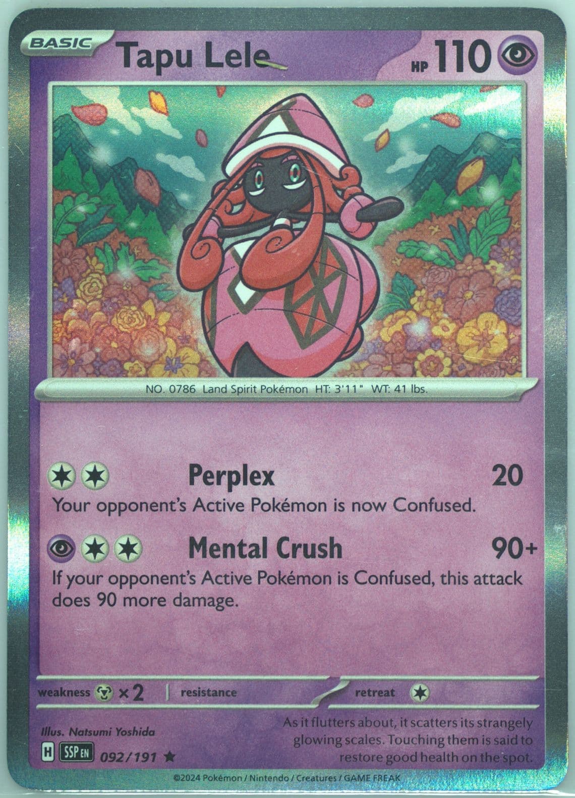 Tapu Lele (092) 2024 Pokemon Ssp EN-Surging Sparks