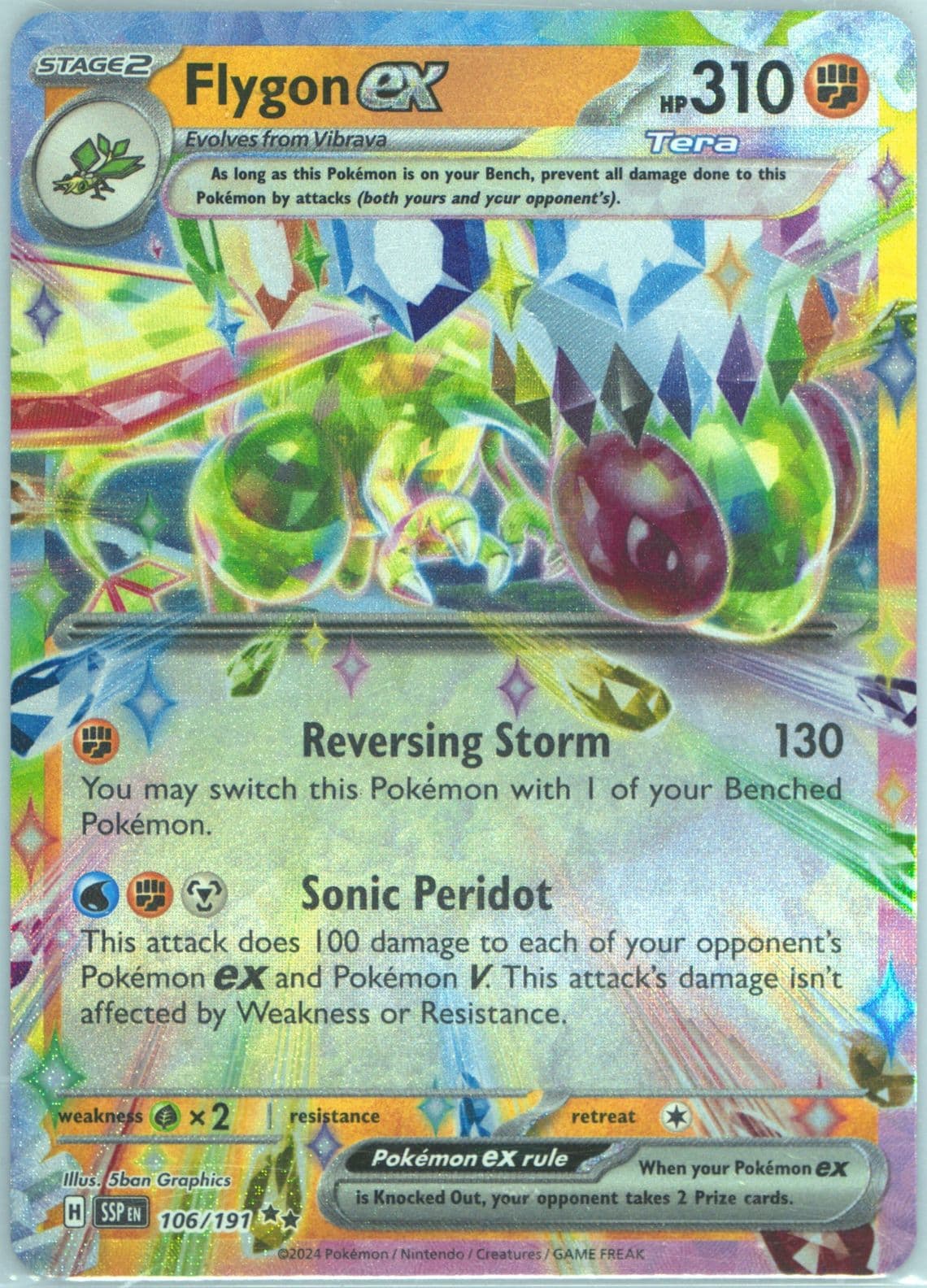 Flygon EX (106) 2024 Pokemon Ssp EN-Surging Sparks