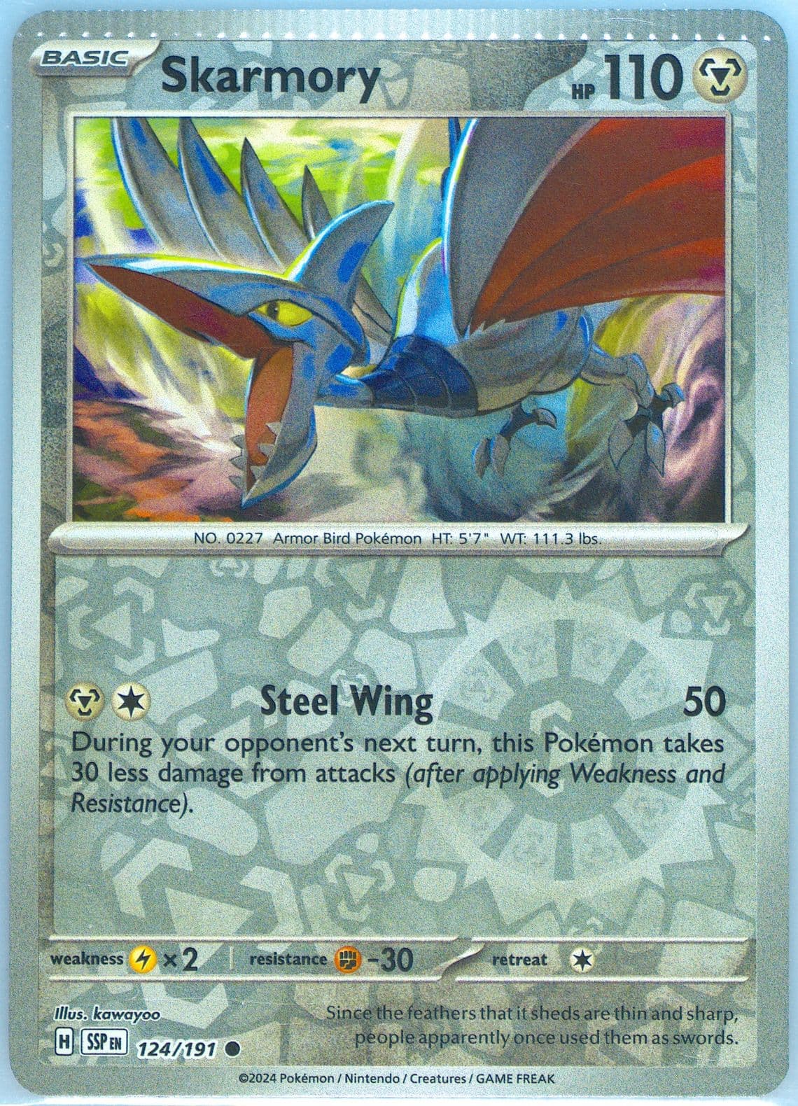 Skarmory (124) 2024 Pokemon Ssp EN-Surging Sparks