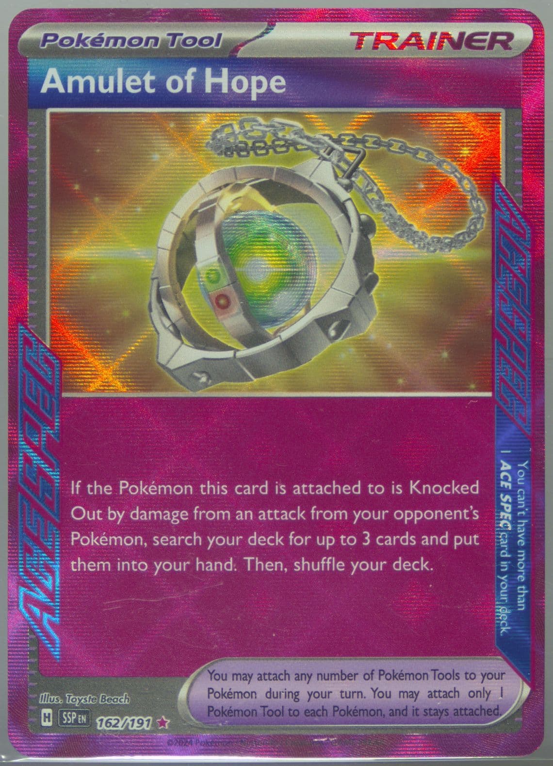 Amulet of Hope (162) 2024 Pokemon Ssp EN-Surging Sparks