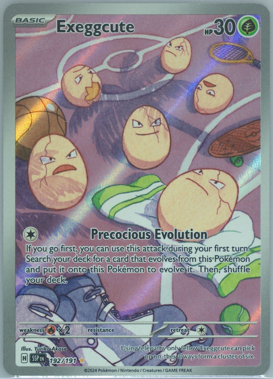 Exeggcute Illustration Rare (192) 2024 Pokemon Ssp EN-Surging Sparks