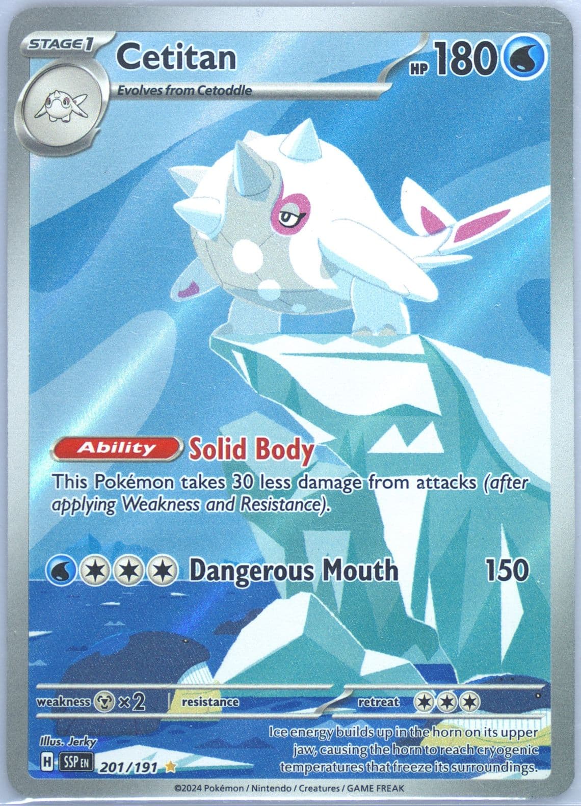 Cetitan Illustration Rare (201) 2024 Pokemon Ssp EN-Surging Sparks