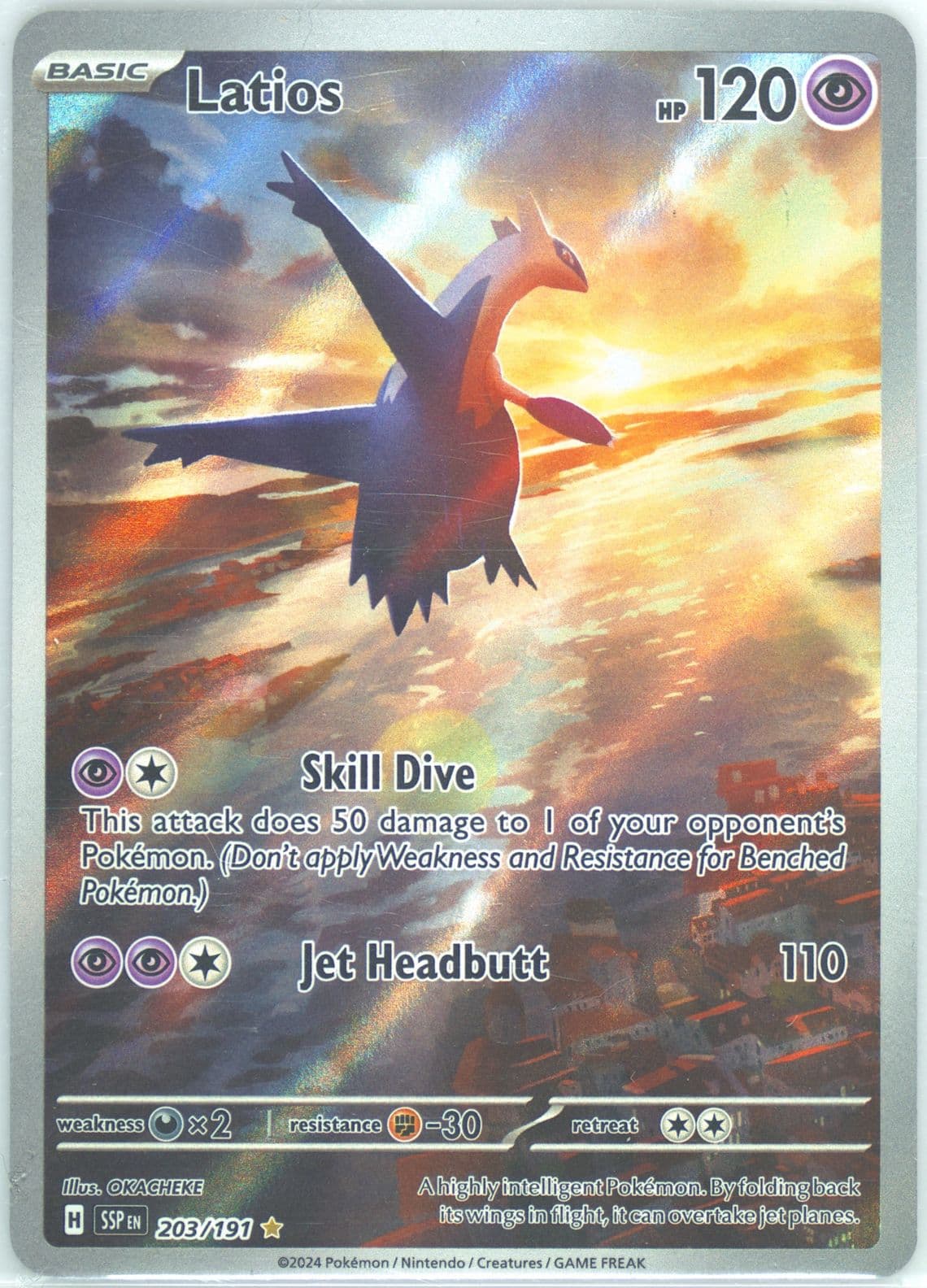 Latios Illustration Rare (203) 2024 Pokemon Ssp EN-Surging Sparks