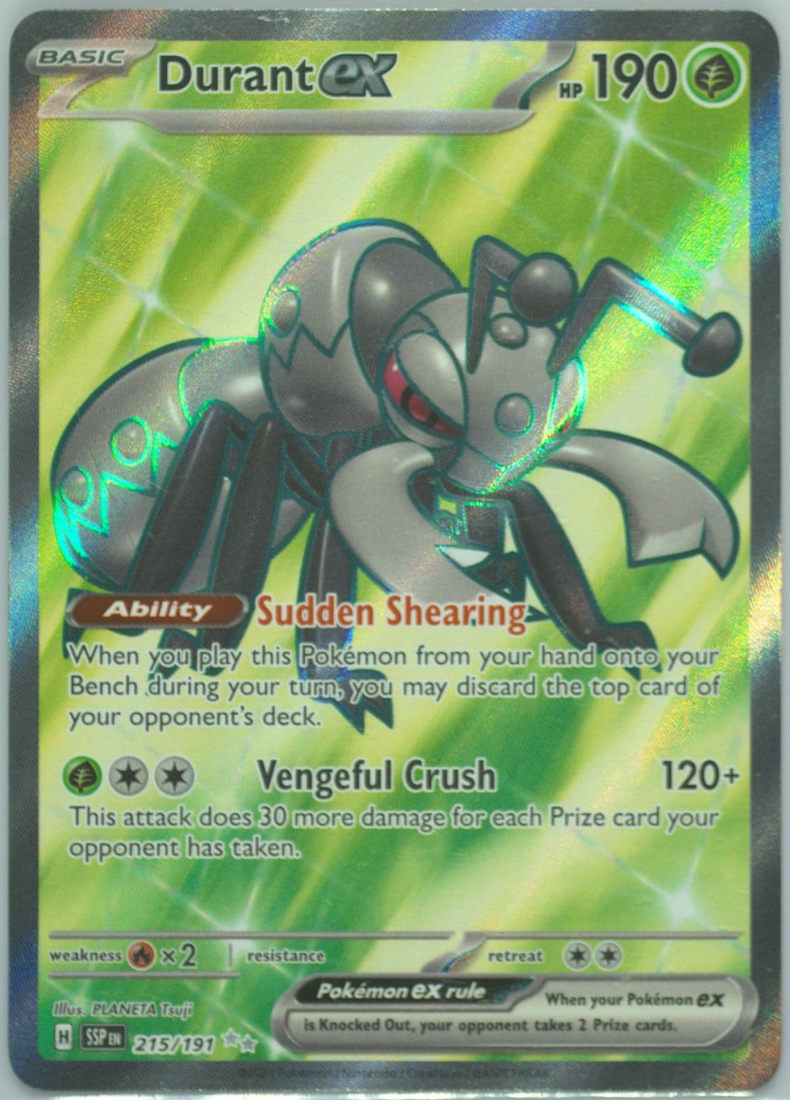 Durant EX Ultra Rare (215) 2024 Pokemon Ssp EN-Surging Sparks