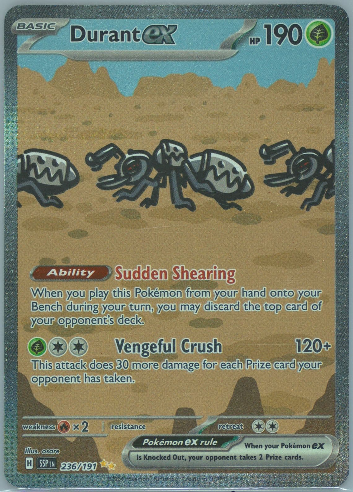 Durant EX Special Illustration Rare (236) 2024 Pokemon Ssp EN-Surging Sparks