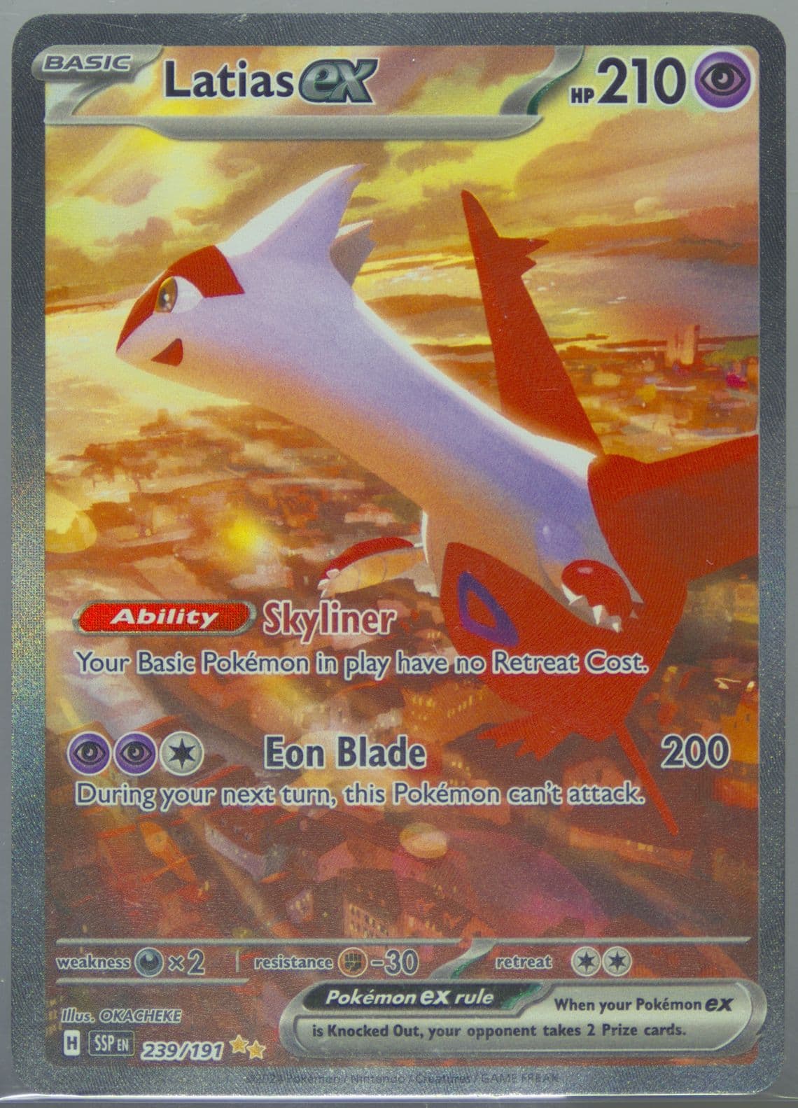 Latias EX Special Illustration Rare (239) 2024 Pokemon Ssp EN-Surging Sparks