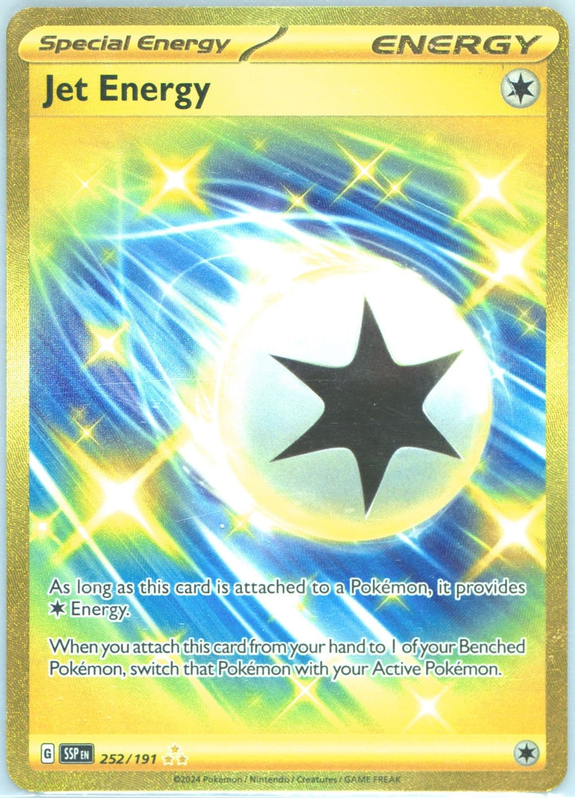 Jet Energy Hyper Rare (252) 2024 Pokemon Ssp EN-Surging Sparks