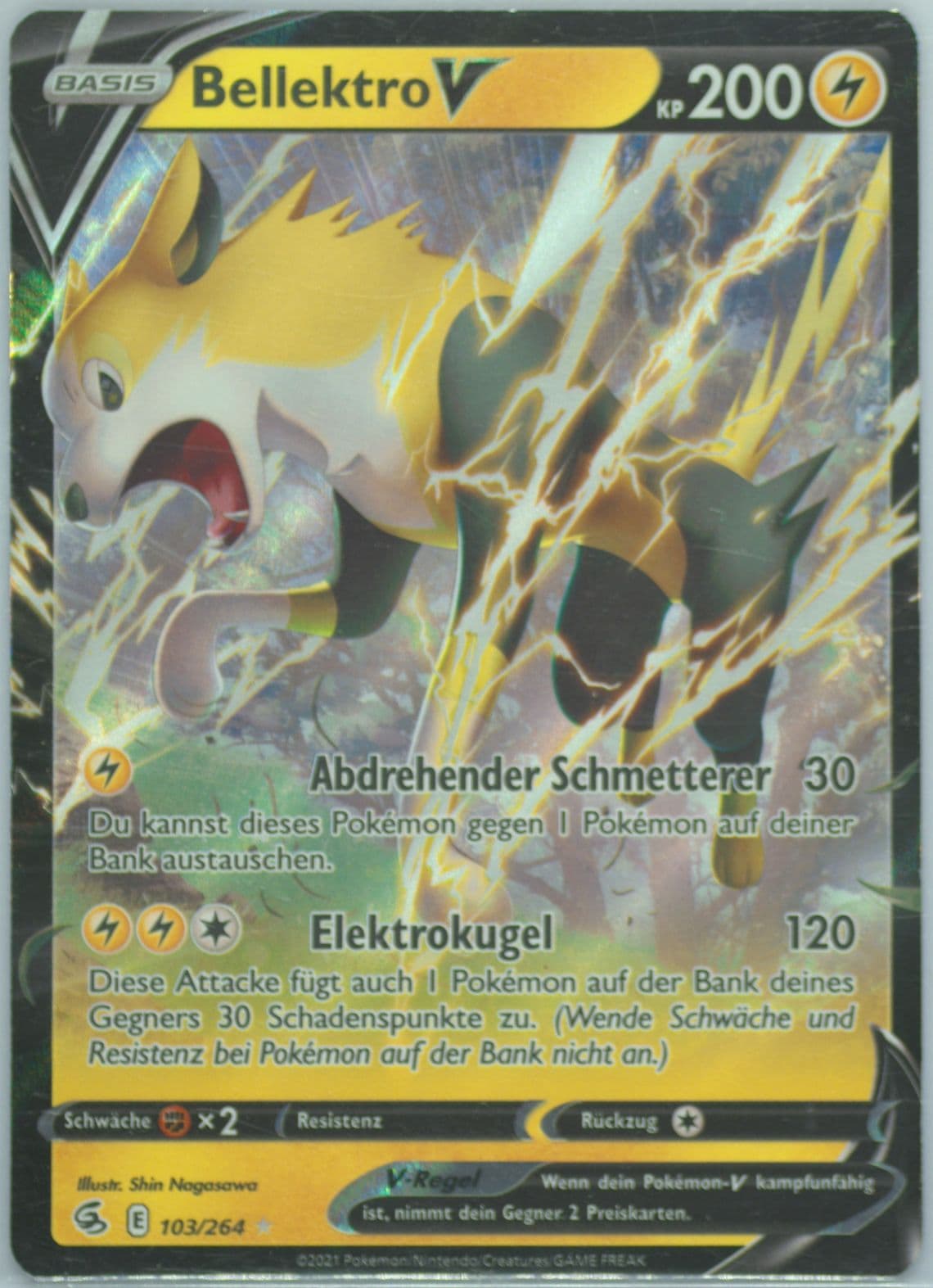 Full Art/Bellektro V German (103) 2021 Pokemon Sword & Shield Fusion Strike
