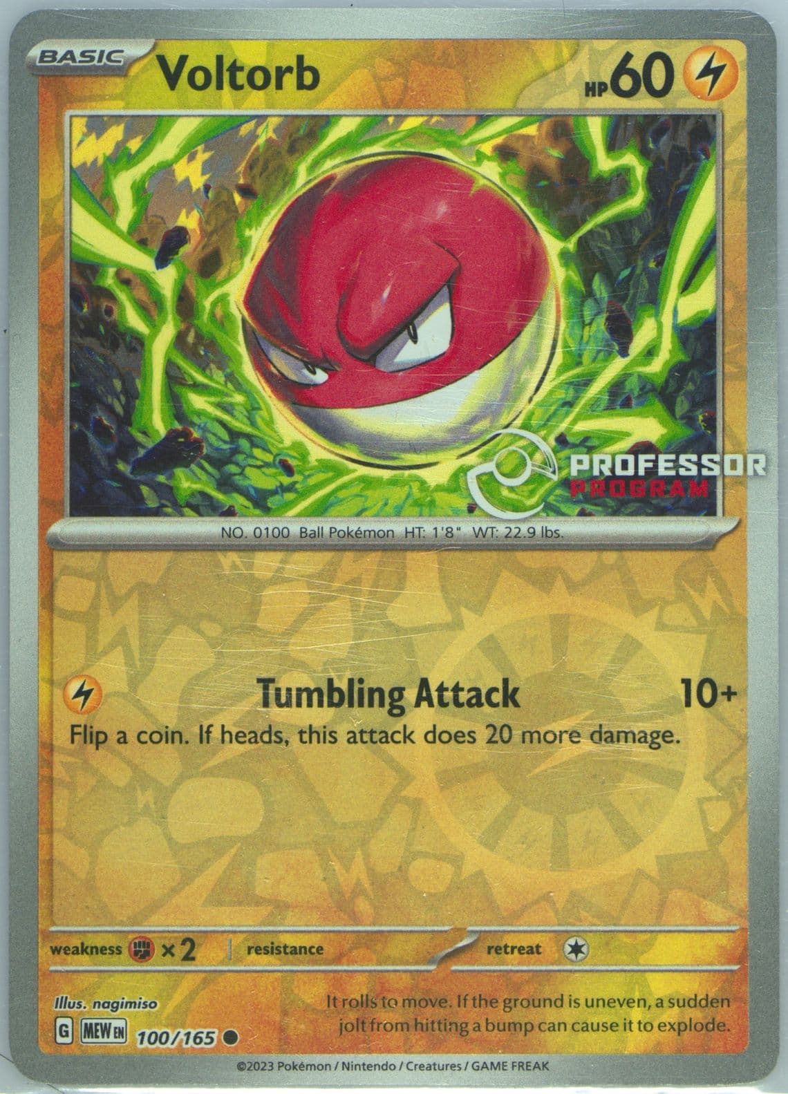 Voltorb Cosmos (100) 2024 Pokemon Professor Program Promos