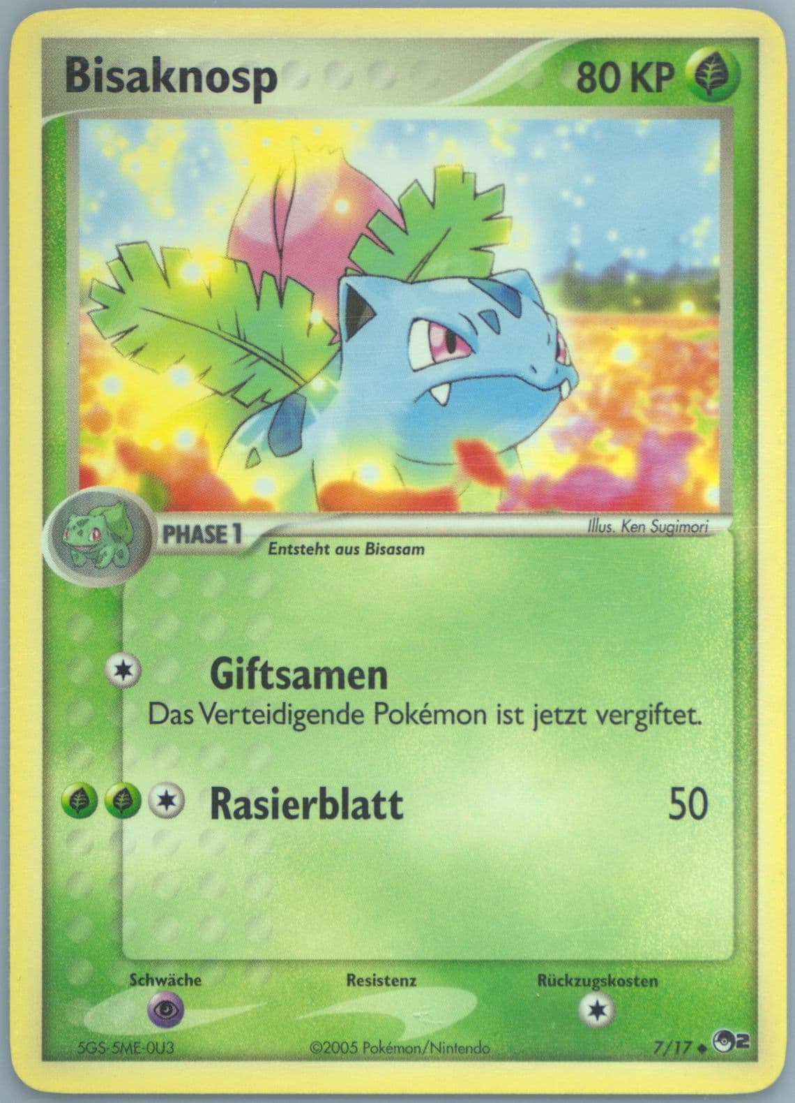 Bisaknosp German (7) 2005 Pokemon Pop Series 2