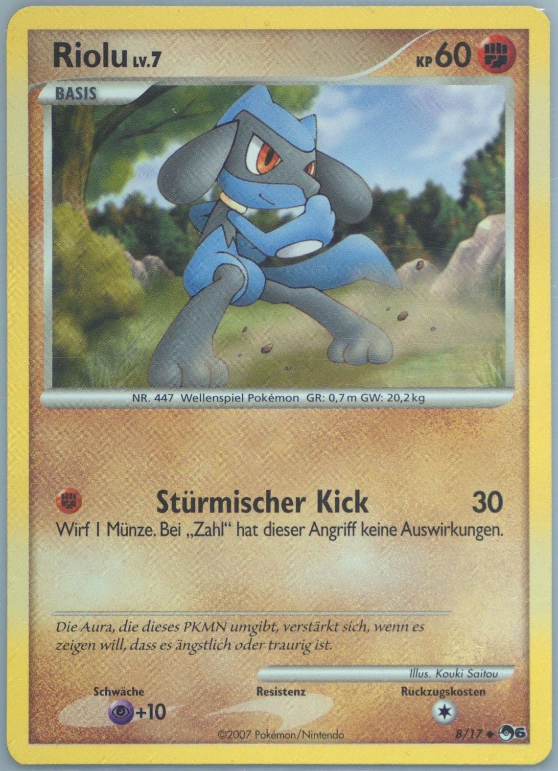 Riolu German (8) 2007 Pokemon Pop Series 6