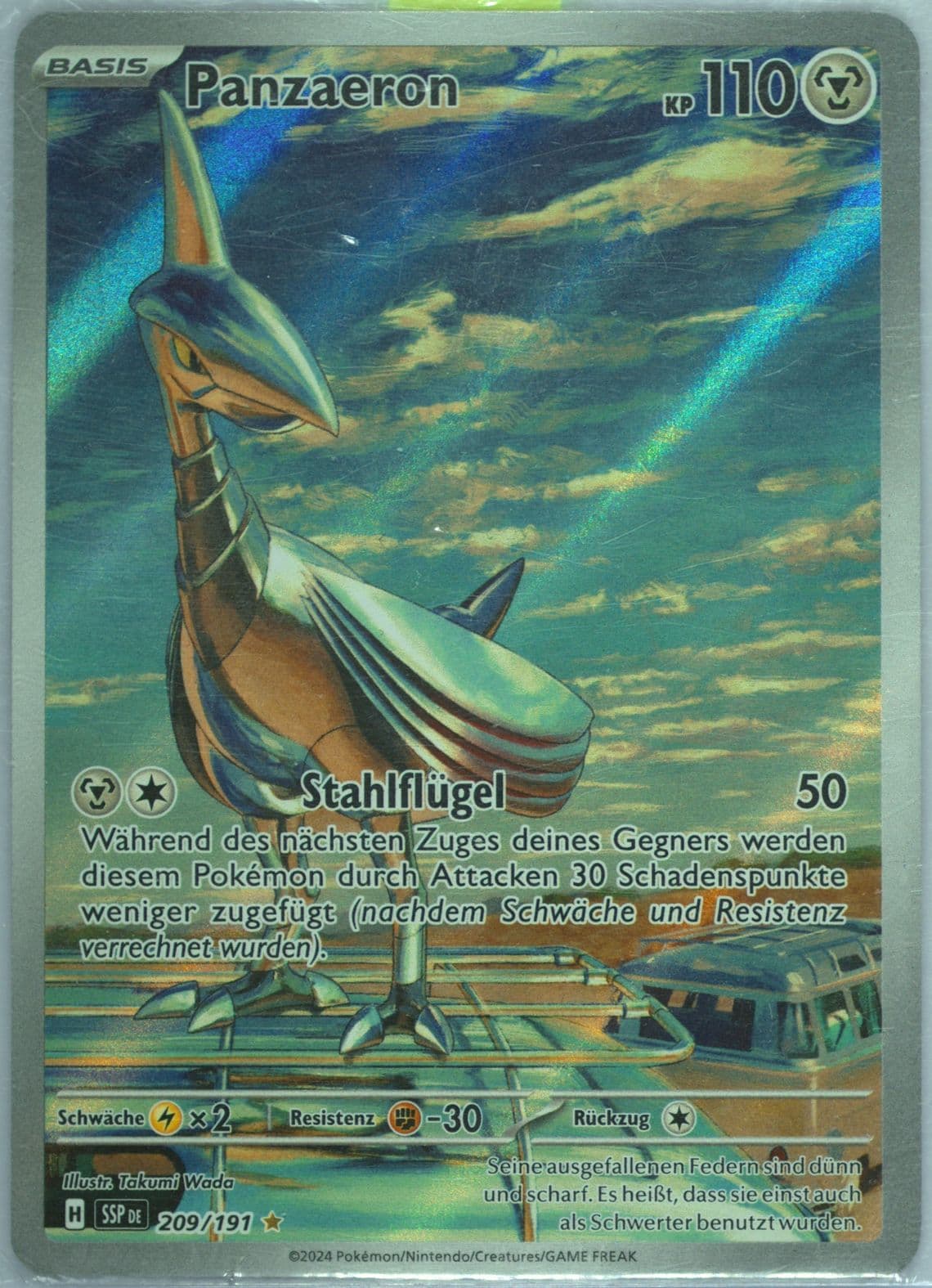 Skarmory Illustration Rare (209) 2024 Pokemon German Ssp de-Surging Sparks