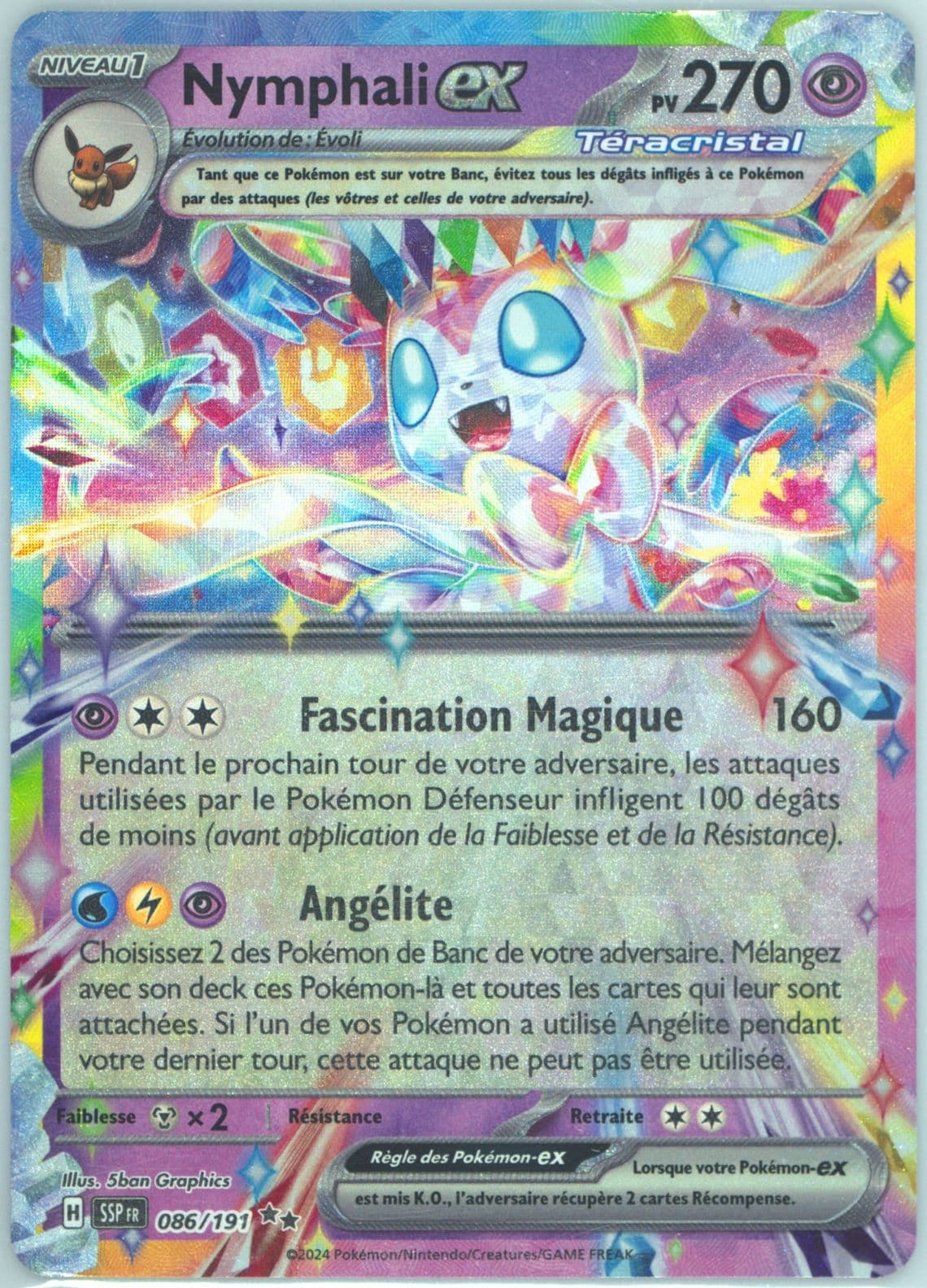 Sylveon EX (086) 2024 Pokemon French Ssp FR-Surging Sparks