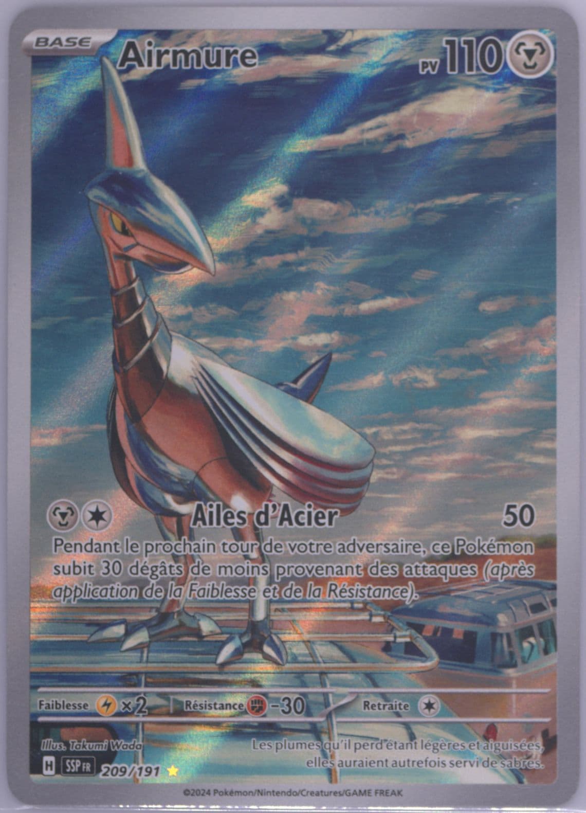 Skarmory Illustration Rare (209) 2024 Pokemon French Ssp FR-Surging Sparks