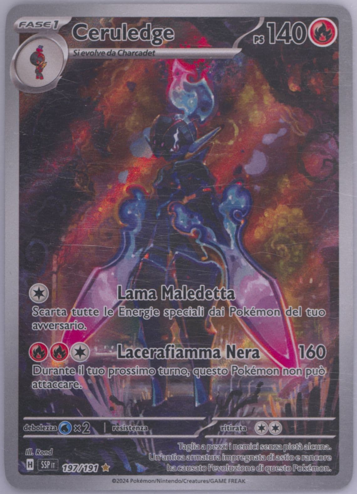 Ceruledge Illustration Rare (197) 2024 Pokemon Italian Ssp It-Surging Sparks