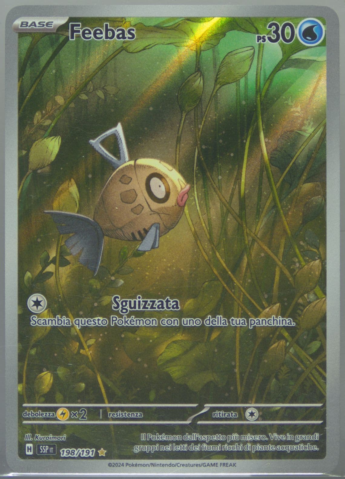 Feebas Illustration Rare (198) 2024 Pokemon Italian Ssp It-Surging Sparks