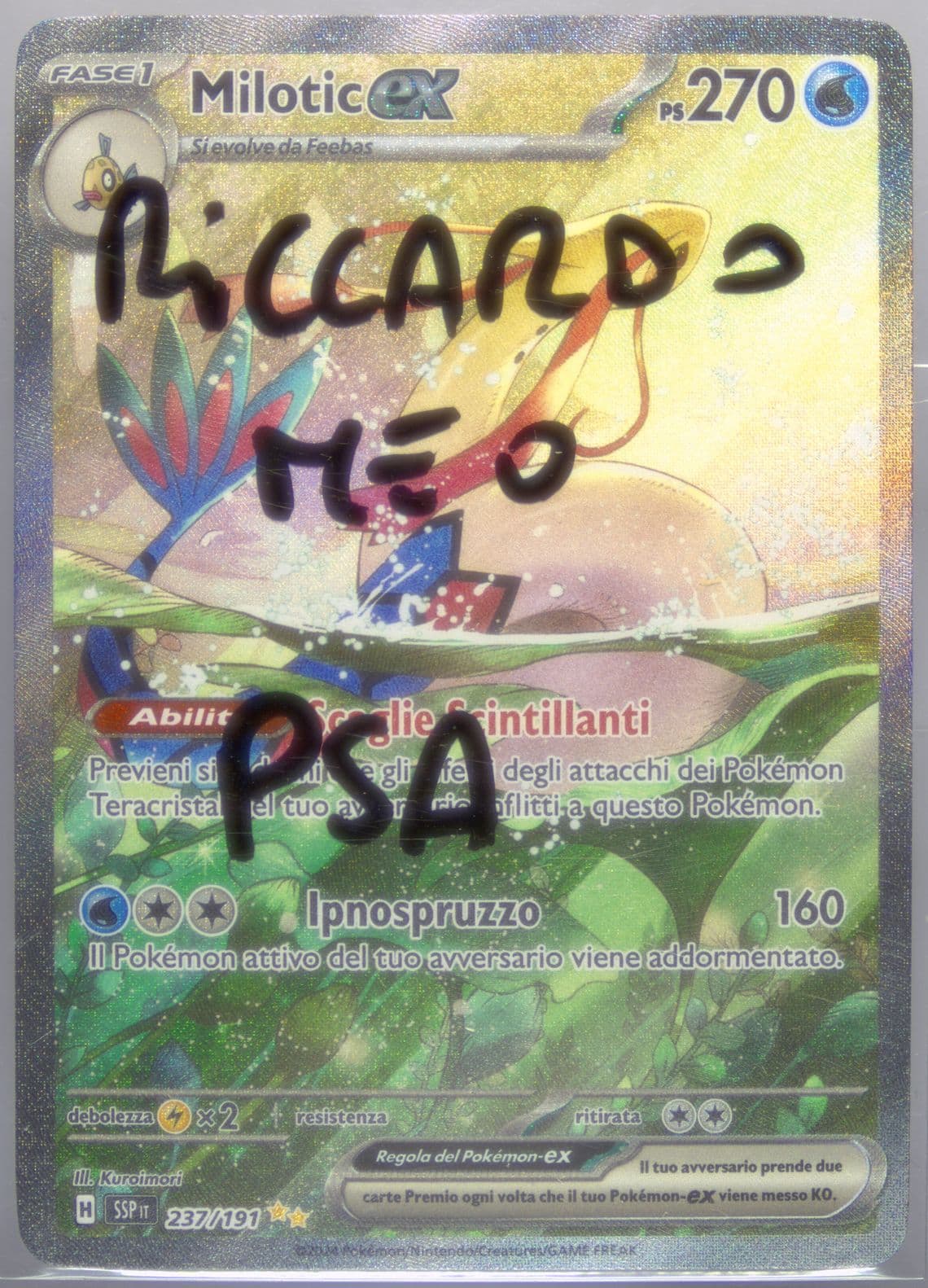 Milotic EX Special Illustration Rare (237) 2024 Pokemon Italian Ssp It-Surging Sparks
