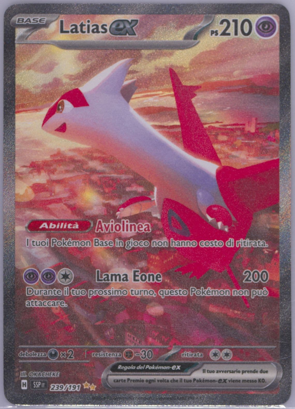 Latias EX Special Illustration Rare (239) 2024 Pokemon Italian Ssp It-Surging Sparks