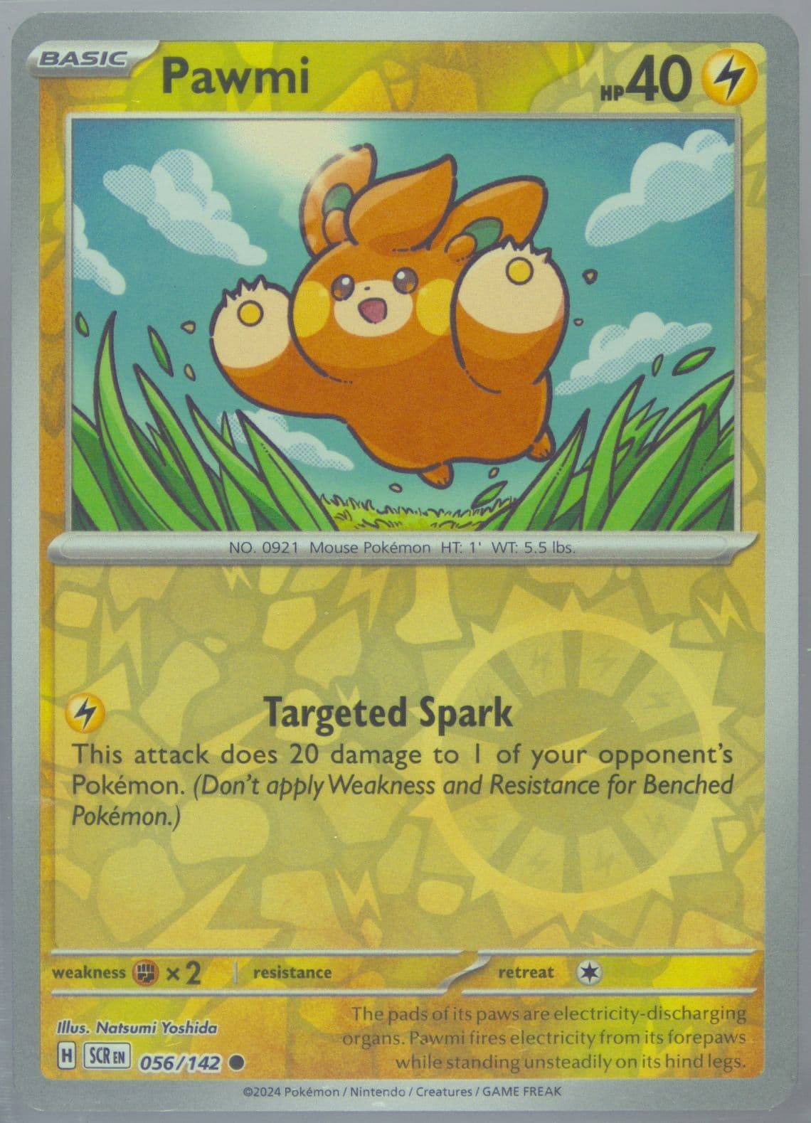 Pawmi Reverse Holo (056) 2024 Pokemon Scr EN-Stellar Crown