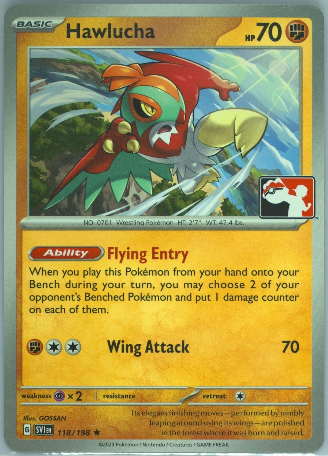 Hawlucha (118) 2023 Pokemon Play! Pokemon Prize Pack: Series 3