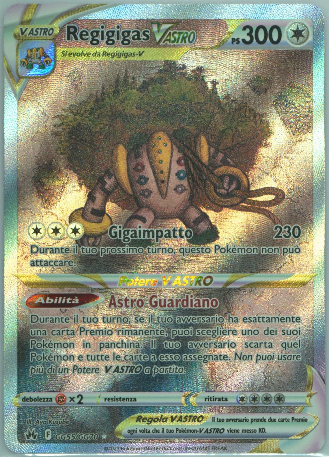 Full Art/Regigigas Vastro Italian (GG55) 2023 Pokemon Sword and Shield Crown Zenith
