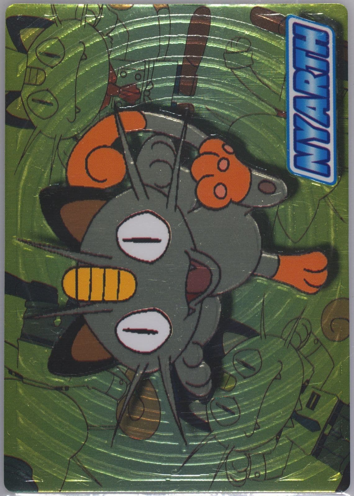 Meowth Embossed 1999 Pokemon Japanese Meiji Promo