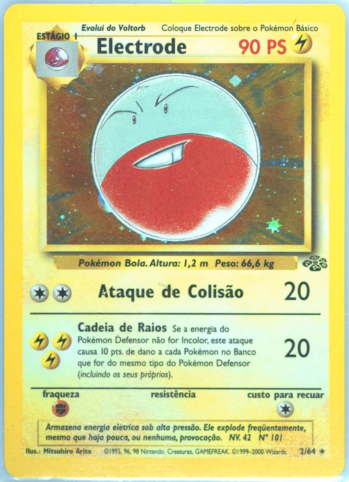 Electrode-Holo (2) 2000 Pokemon Portuguese Jungle