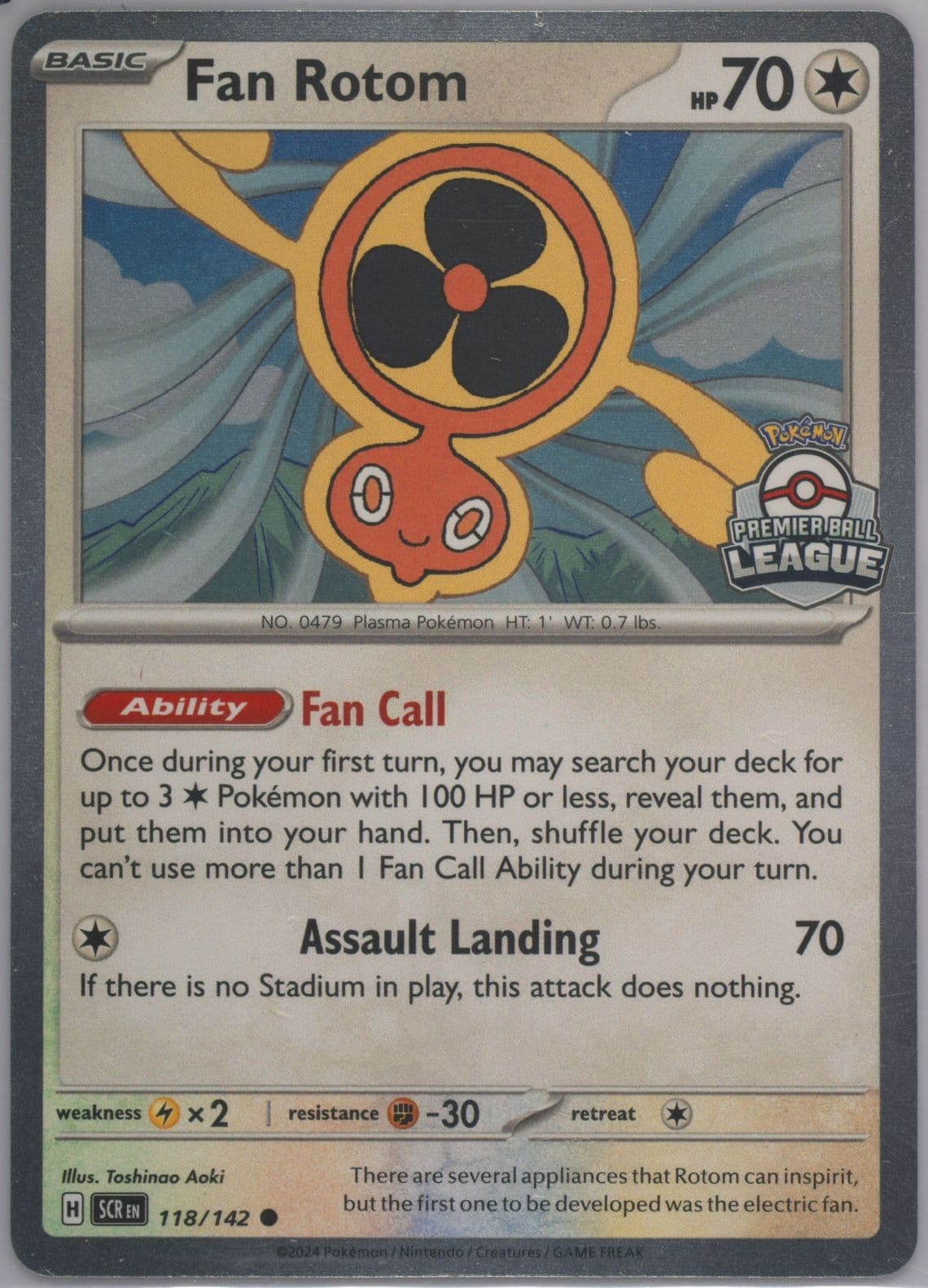 Fan Rotom Premier Ball League-Participation (118) 2024 Pokemon Scr EN-Stellar Crown