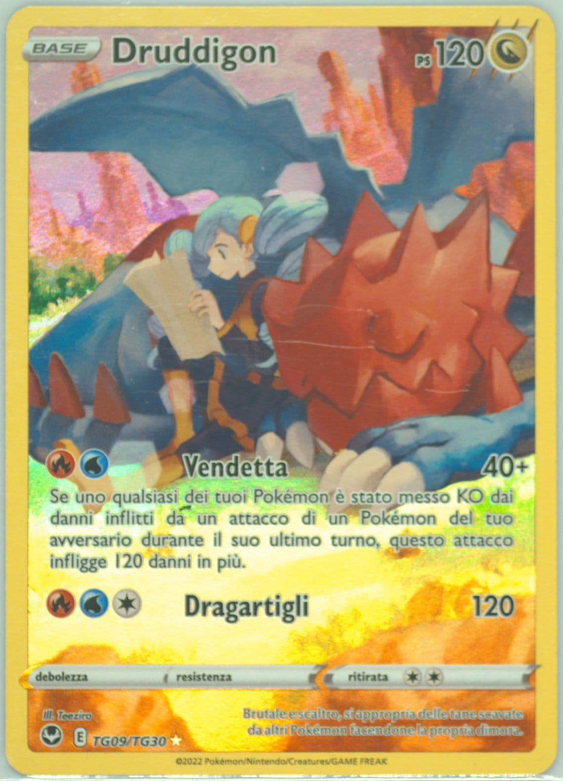 Full Art/Druddigon Italian (TG09) 2022 Pokemon Sword & Shield Silver Tempest