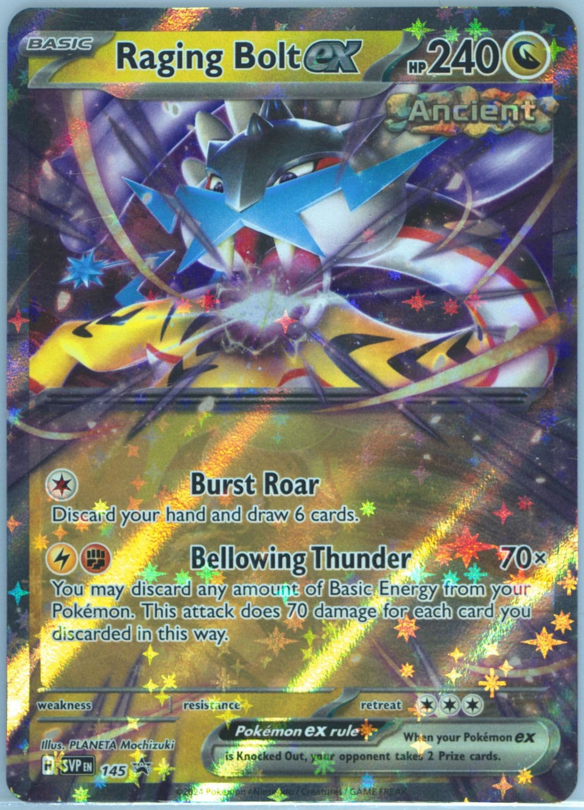 Raging Bolt EX Paradox Destinies Tin (145) 2024 Pokemon Svp EN-SV Black Star Promo