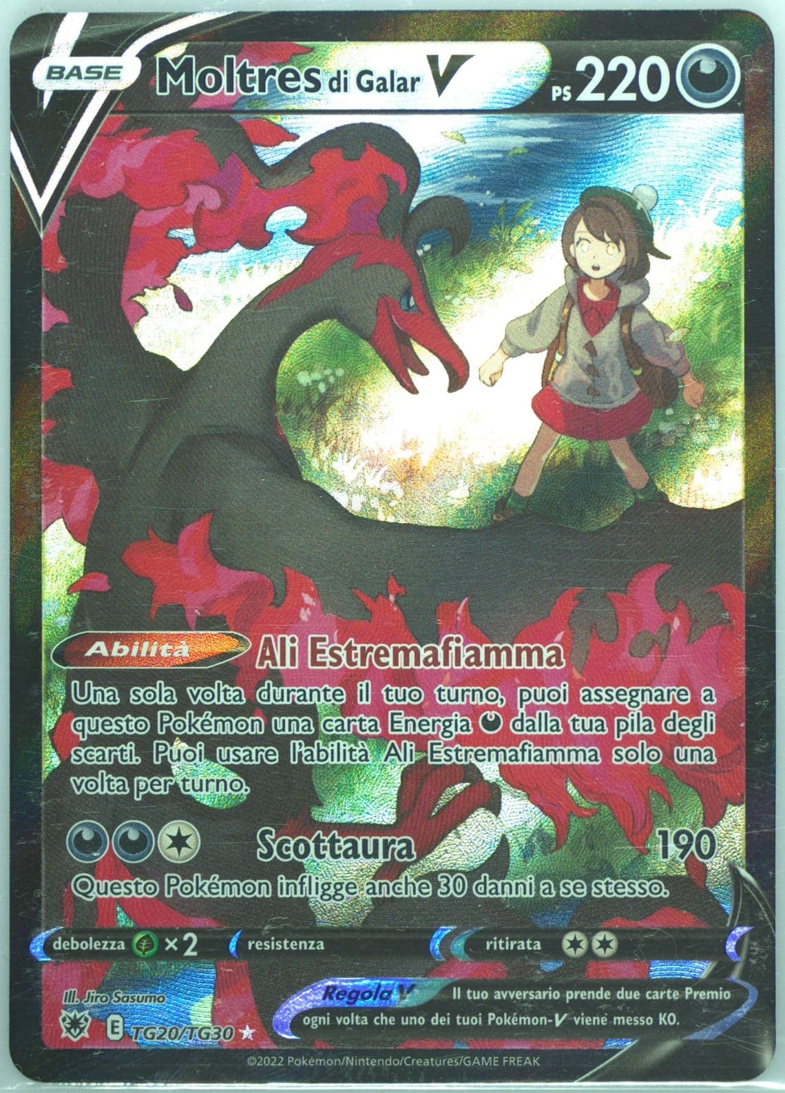Full Art/Moltres DI Galar V Italian (TG20) 2022 Pokemon Sword & Shield Astral Radiance