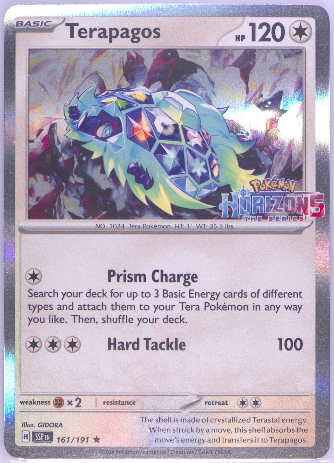 Terapagos Pokemon Horizons Purchase Bonus (161) 2024 Pokemon Ssp EN-Surging Sparks
