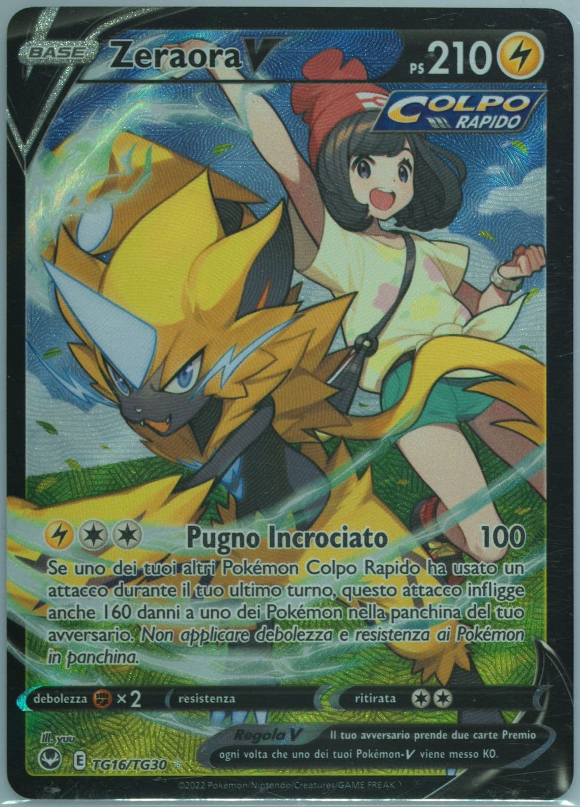 Full Art/Zeraora V Italian (TG16) 2022 Pokemon Sword & Shield Silver Tempest