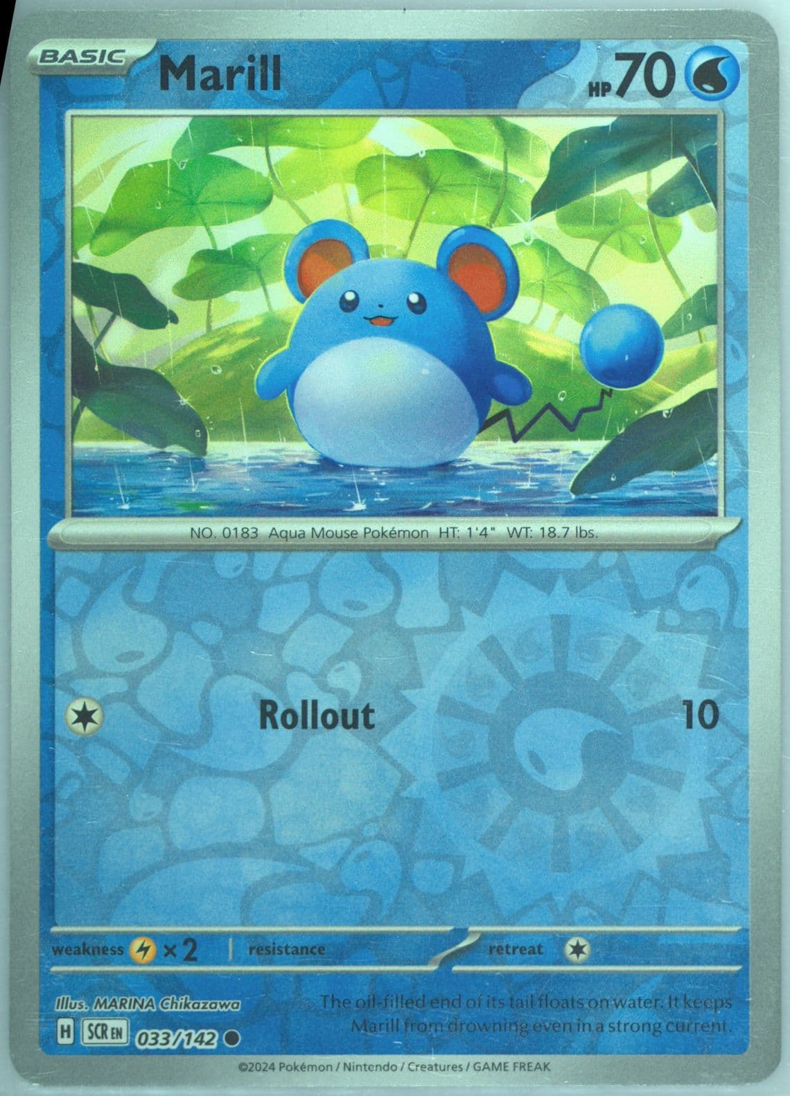 Marill Reverse Holo (033) 2024 Pokemon Scr EN-Stellar Crown