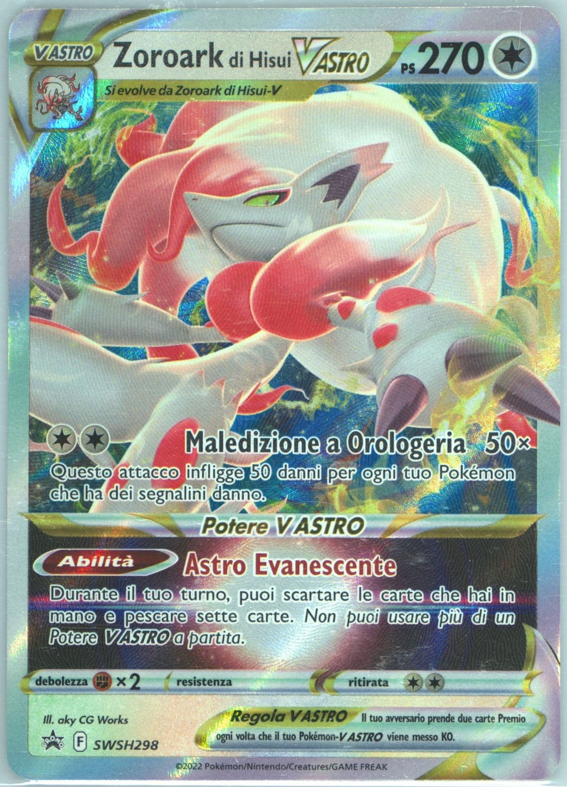 Full Art/Zoroark DI Hisui Vastro Hisuian Zoroark Vstar Premium Collection-Italian (298) 2022 Pokemon Swsh Black Star Promo