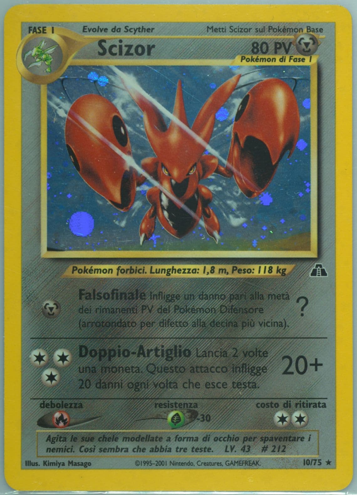 Scizor-Holo Italian (10) 2001 Pokemon Neo Discovery