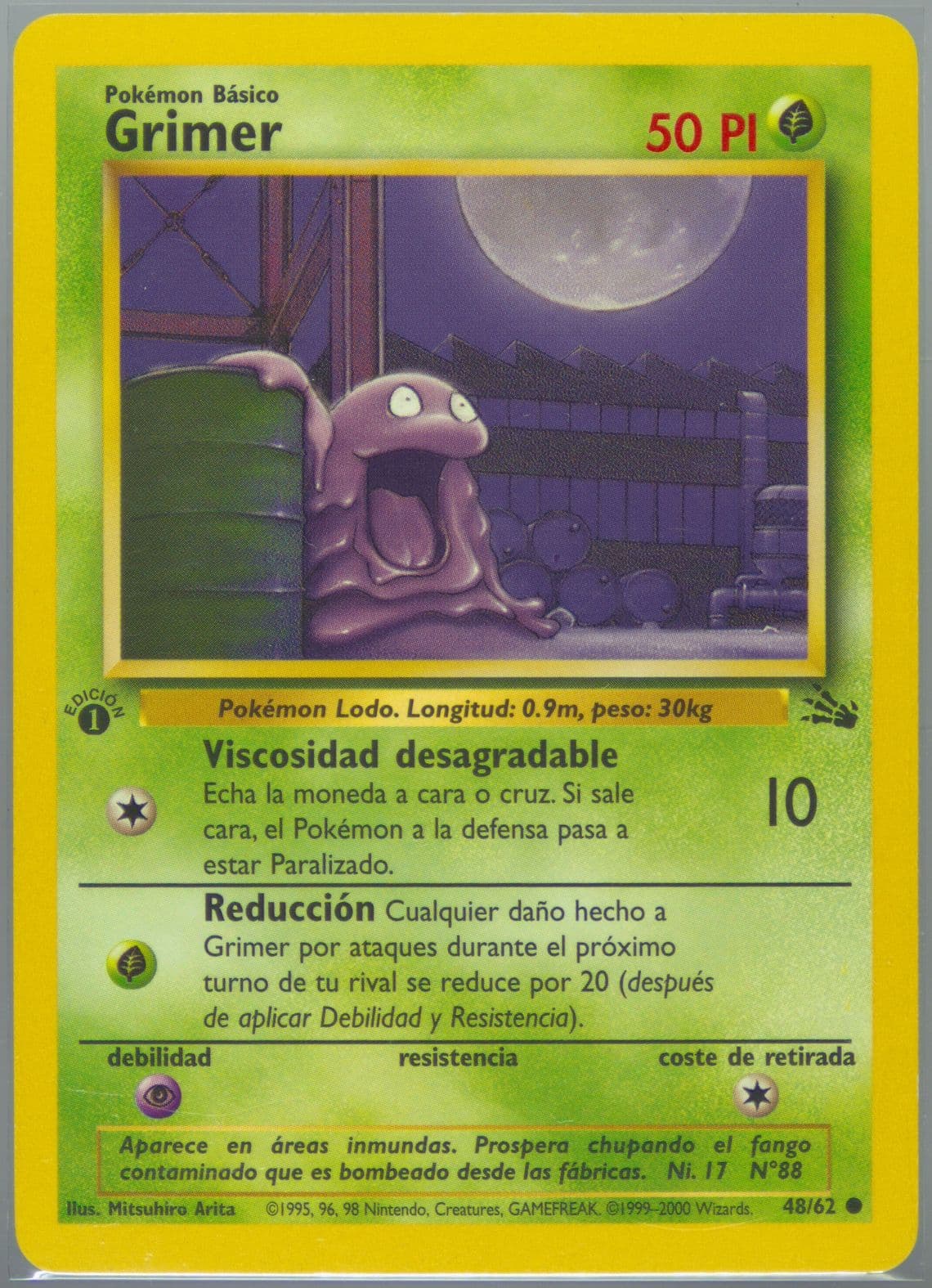 Grimer 1st Edition (48) 2000 Pokemon Spanish Fossil