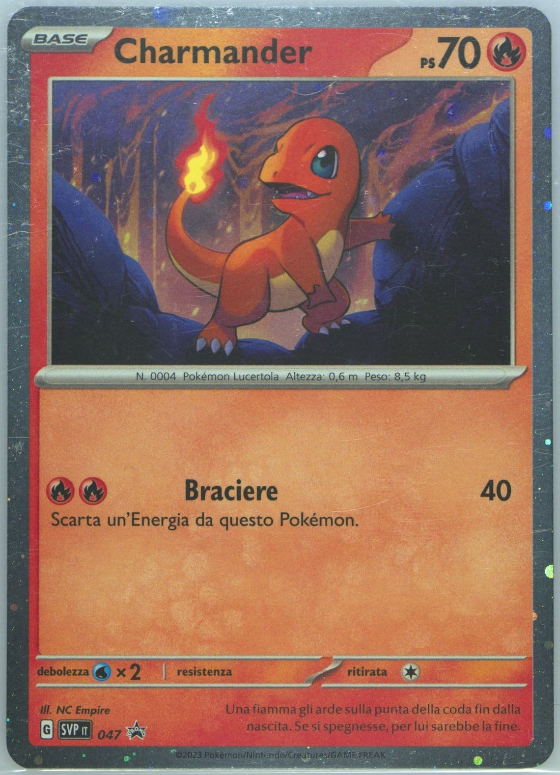 Charmander 151 Poster Collection (047) 2023 Pokemon Italian Svp It-SV Black Star Promo