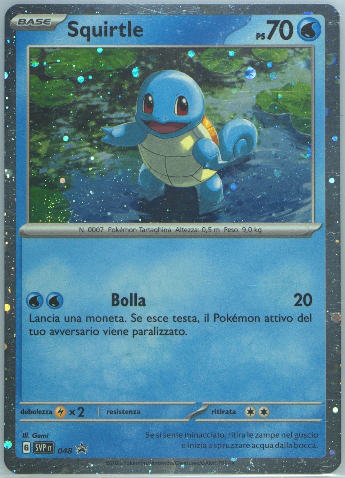 Squirtle 151 Poster Collection (048) 2023 Pokemon Italian Svp It-SV Black Star Promo