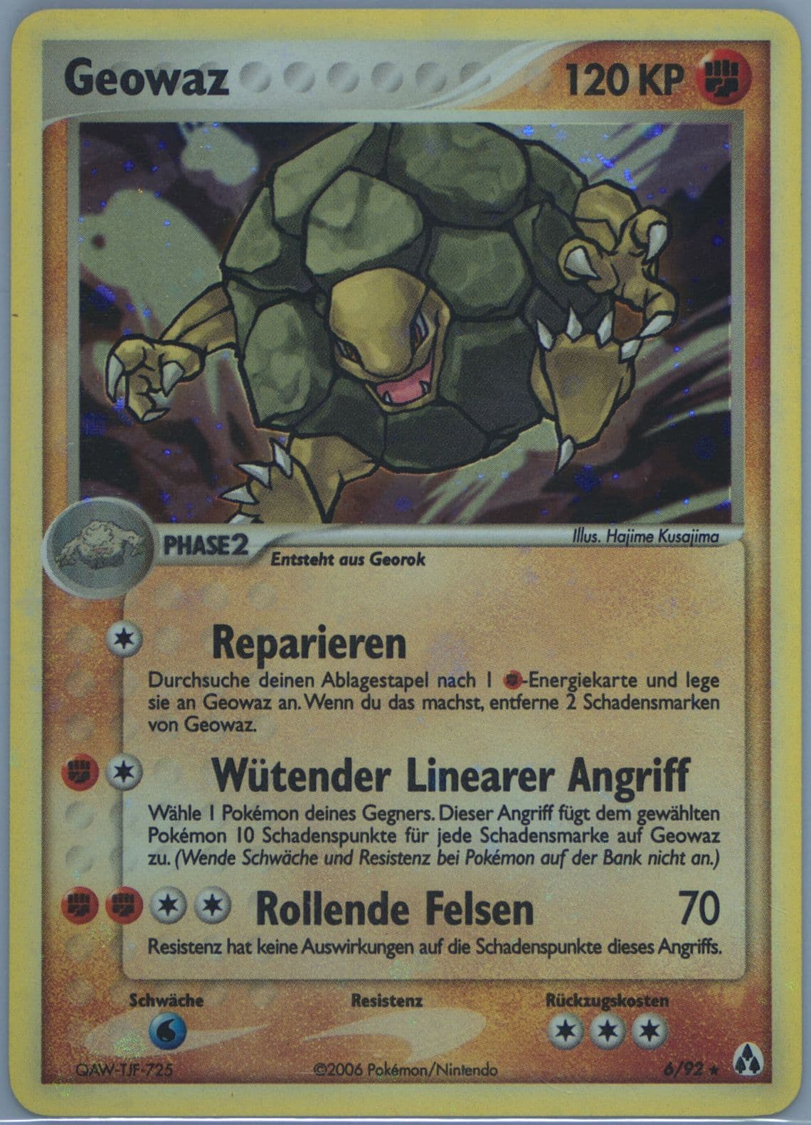Geowaz-Holo German (6) 2006 Pokemon EX Legend Maker