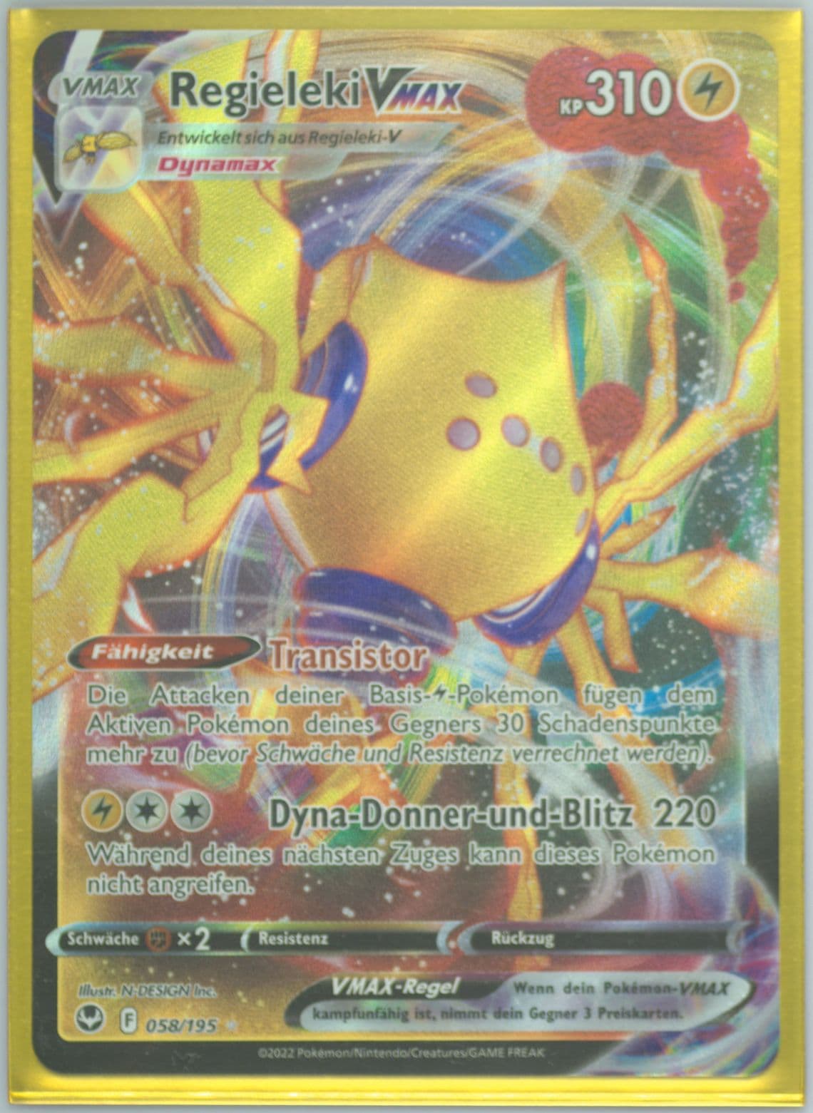 Full Art/Regieleki Vmax German (058) 2022 Pokemon Sword & Shield Silver Tempest