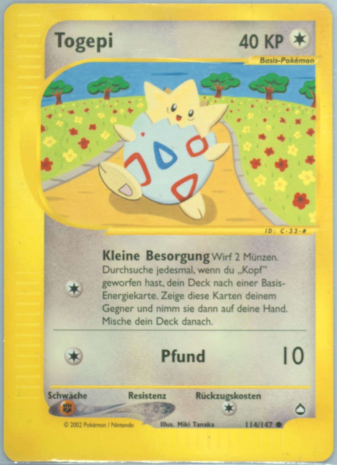 Togepi German (114) 2003 Pokemon Aquapolis