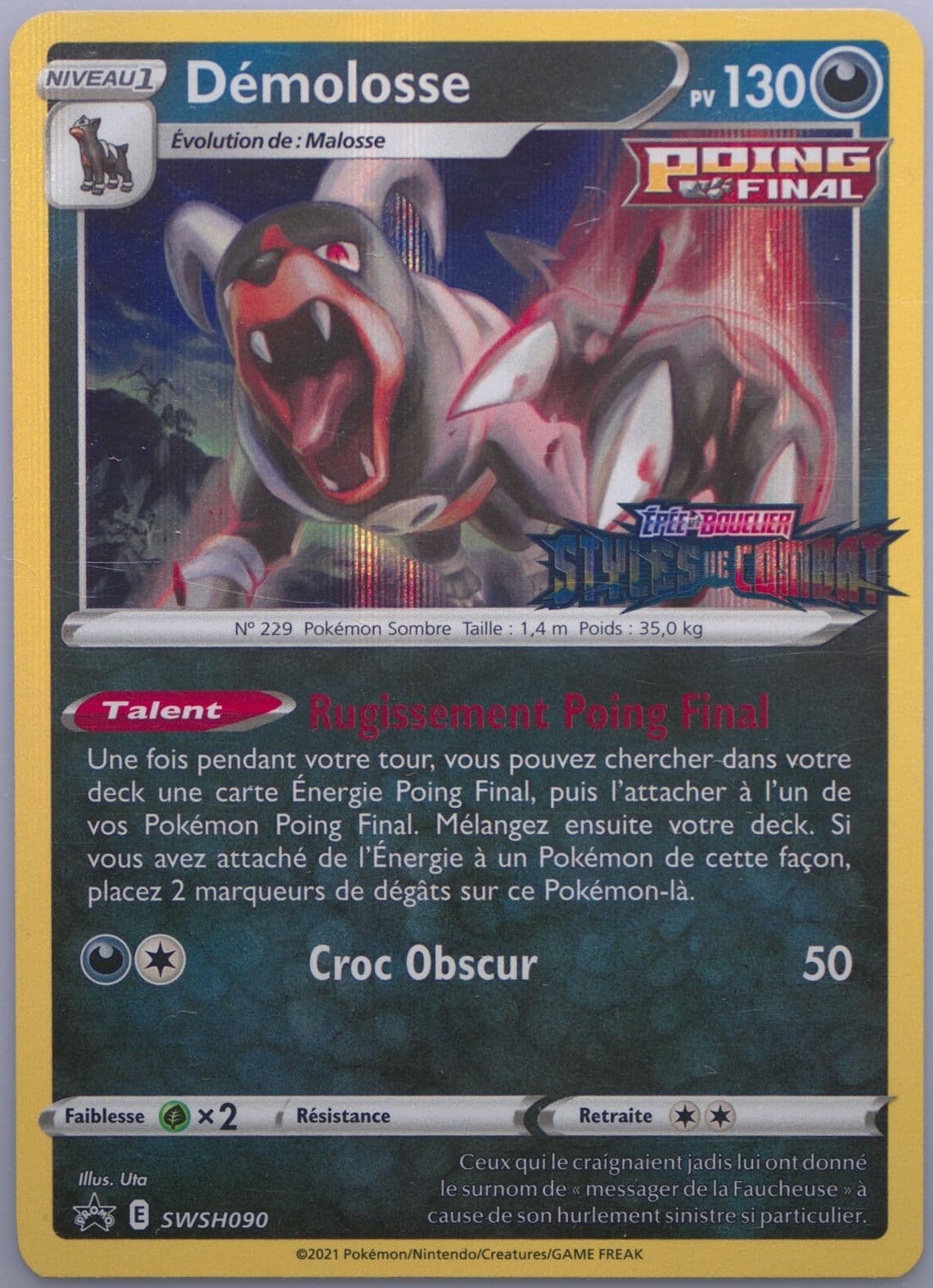 Demolosse-Holo Prerelease-French (090) 2021 Pokemon Swsh Black Star Promo